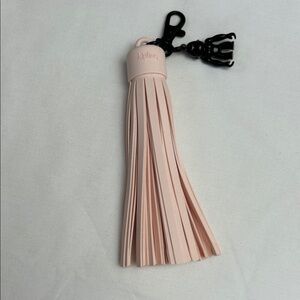 Kipling Pink Tassel Keychain Charm NEW Pink tassel black metal gorilla & clasp